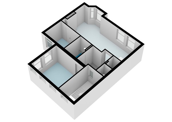 Floorplan - Tweede Lindendwarsstraat 19-2, 1015 LH Amsterdam
